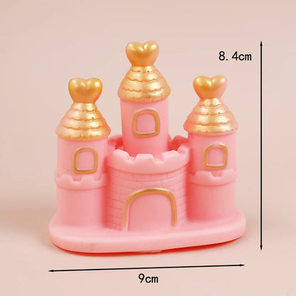 Princess Prince Castle Happy Birthday Decoration Home Dinner Baking Cupcake Cake Topper Cake Flags Event Pary Supplies Love Gift