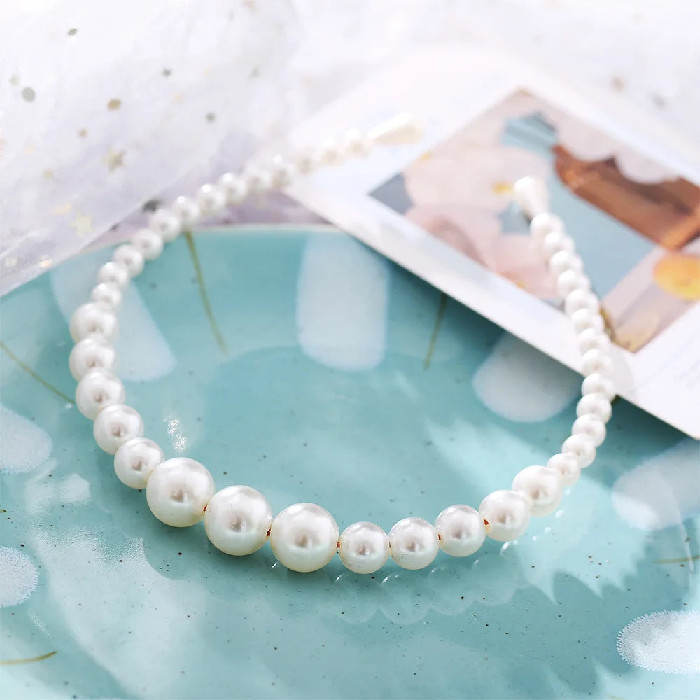 Yobest Fashion 2024 New Elegant Full Pearls Hairbands for Women Sweet Headband Hair Bundle Lady Hair Hoops Accessories