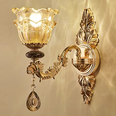 French Luxury Crystals Chandelier Living Room Bedroom Lamps Atmosphere Minimalist Ceramic Bedroom Crystal Lamp Villa Light Stair
