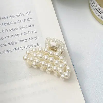 2021 New Fashion Exquisite Medium Small Pearl Geometric Hairpin Hair Crab Hair Claws Women Girl Hair Accessories Headwear