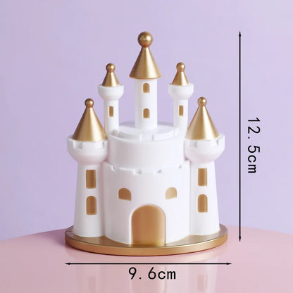 Princess Prince Castle Happy Birthday Decoration Home Dinner Baking Cupcake Cake Topper Cake Flags Event Pary Supplies Love Gift