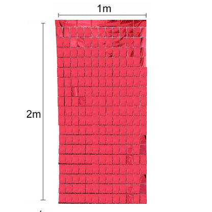 2M Backdrop Fornite Rain For Photo Zone Birthday Decoration Wedding Decor Christmas Tinsel Glitter Foil Backdrop Party Curtain