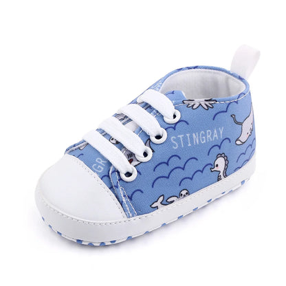 1 Pairs Lytwtw's Spring Autumn Cute Cartoon Strawberry Ice Cream Mustache Sports Baby Toddler Shoes Soft Sole Baby First Walkers