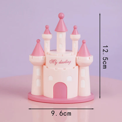 Princess Prince Castle Happy Birthday Decoration Home Dinner Baking Cupcake Cake Topper Cake Flags Event Pary Supplies Love Gift