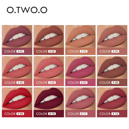 O.TWO.O 12 Colors Makeup Lipstick Lip Gloss Sexy Red Lip Stick Waterproof Moisture Lips Cosmetics Matte Lipsticks
