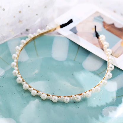 Yobest Fashion 2024 New Elegant Full Pearls Hairbands for Women Sweet Headband Hair Bundle Lady Hair Hoops Accessories
