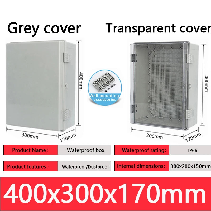 IP66 ABS plastic PC enclosure with hinge latch lock outdoor distribution box waterproof electrical junction box instrument box