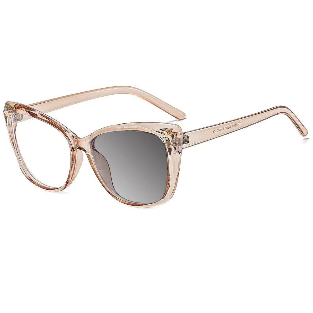 New Fashion Vintage Gradient Eyeglasses For Nearsightedness Anti Blue Light Myopia 2022 Unique Transparent Cat Eye Glasses Frame