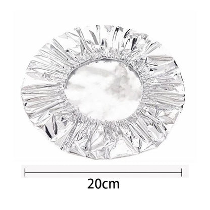 10-50pcs Aluminum Foil Insulation Covers Keep Food Warm Fresh Repeatable Kitchen Food Covers Bowls Plates Adjustable Cling Wrap