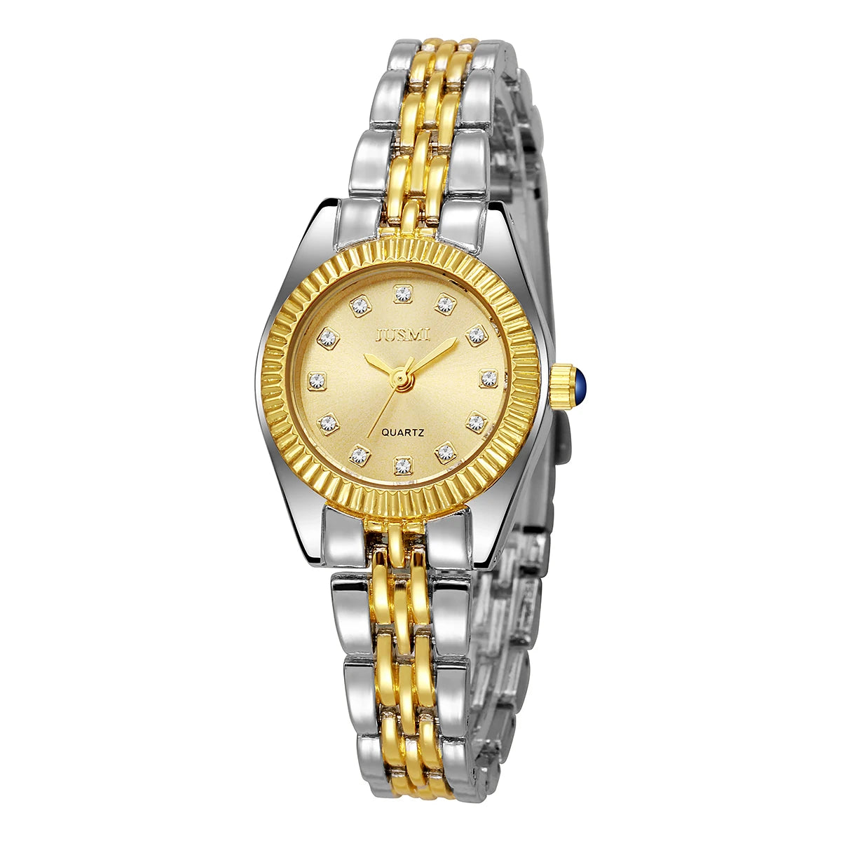 Ladies' fashionable temperament, small dial Aurora watch, diamond strap, quartz watch