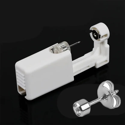 1Pcs Disposable Safe Painless Ear Piercing Tool, Healthy Sterile Punctur Kit Earring Studs Nose Rings Piercing Gun Set