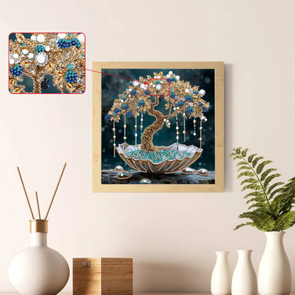 DIY money tree Special Shape Diamond Art Painting Kit for Adult Beginner,Crystal Diamond Dot Kit for Home Wall Decoration Gift