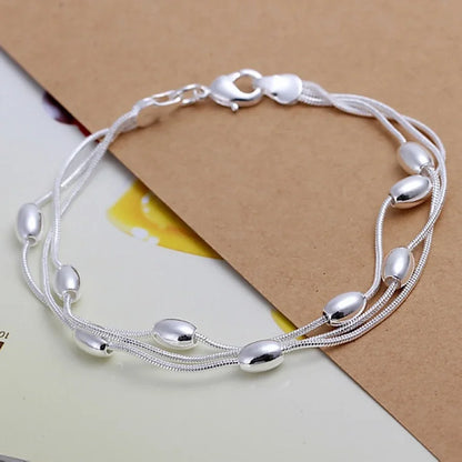 925 Sterling Silver 4MM Twisted Rope Bracelets for Women Men Fashion Minimalist Couple Chain Bracelet Unisex Party Jewelry Gifts