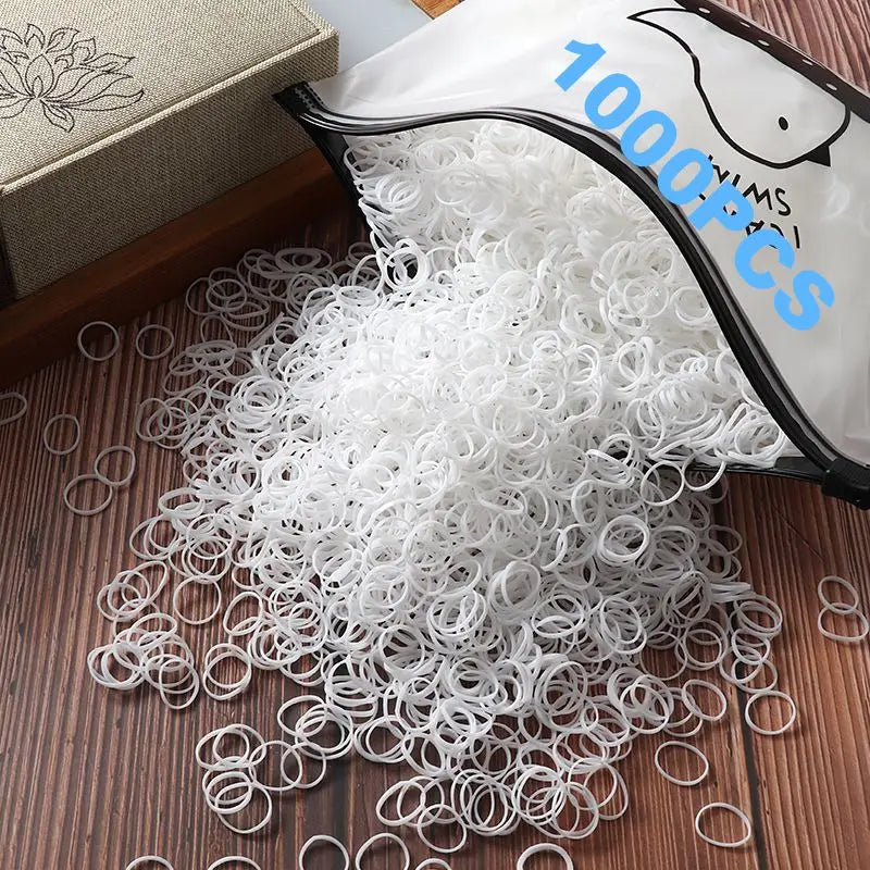 100pcs New Cute Girl Hair Bands Candy Color Elastic Rubber Band Hair Band Child Baby Headband Scrunchie Hair Tie Accessories