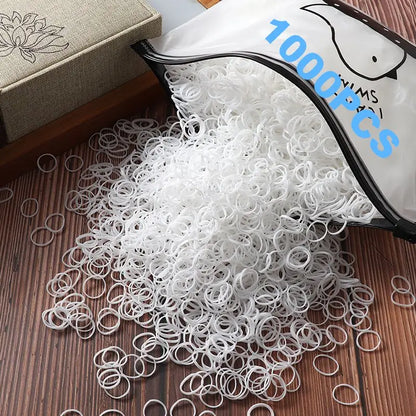 100pcs New Cute Girl Hair Bands Candy Color Elastic Rubber Band Hair Band Child Baby Headband Scrunchie Hair Tie Accessories