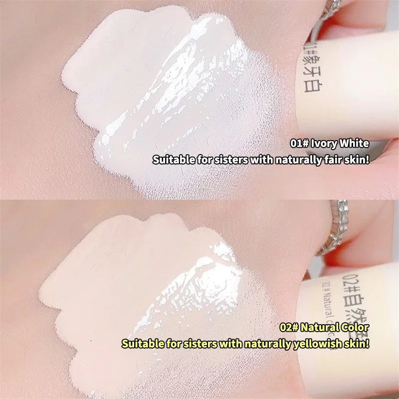 Moisturizing Liquid Foundation Ivory White Natural Color BB Cream Waterproof Lasting Base Concealer Lightweight NonSticky Makeup