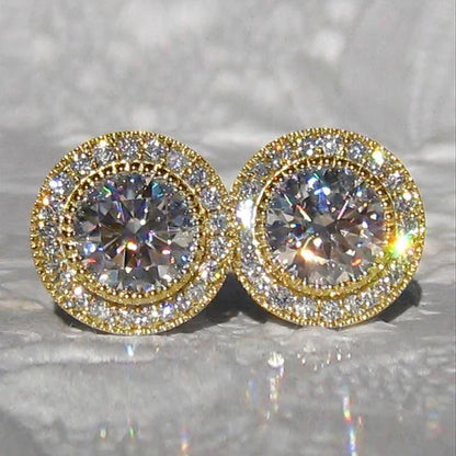 2026 Dainty Small Round CZ Stud Earrings for Women Simple and Elegant Daily Wear Ear Piercing Accessories Statement Jewelry