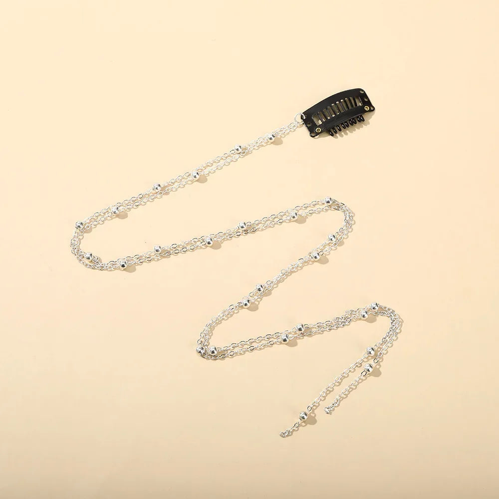 Flash Rhinestone Tassel Braided Hair Clip Korean Temperament Women Girls Hair Accessories Glitter Shiny Chain Hairpins Headdress