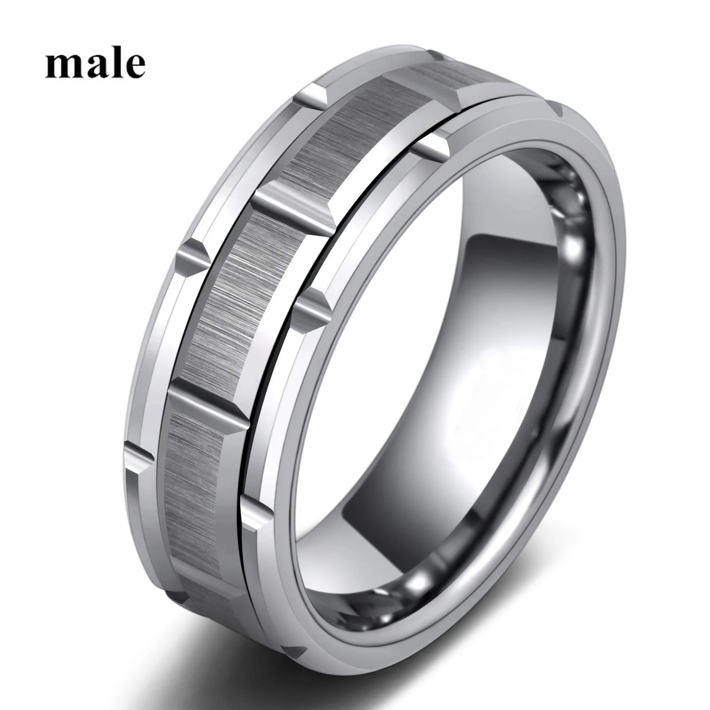 Fashion Couple Rings Romantic Women Rhinestones CZ Rings Set Trendy Men Stainless Steel Zircon Stone Rings Wedding Band Jewelry