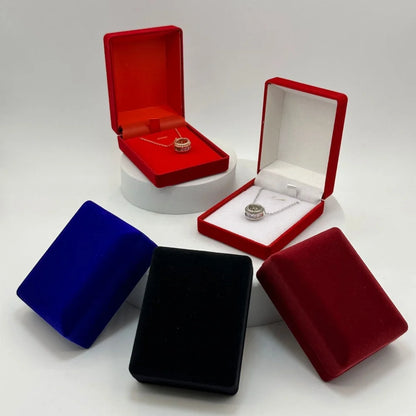 Square Velvet Necklace Box Pendant Display Gift Boxes Jewellery Packaging Storage Case Necklace Holder for Women Valentine's Day