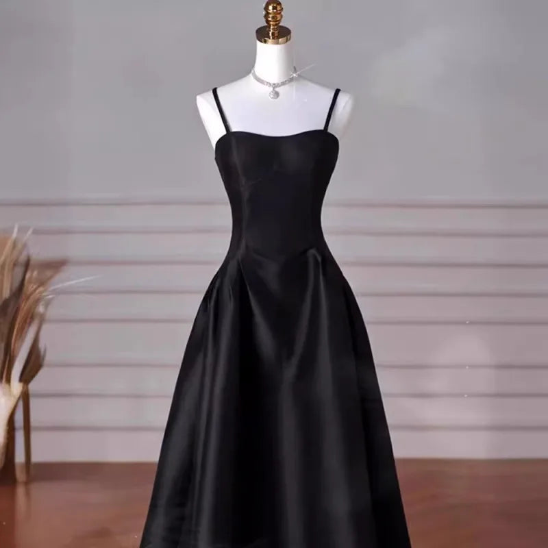 New black wine navyblue long sleeveless lady girl women prom evening party dress performance dancer singing gown