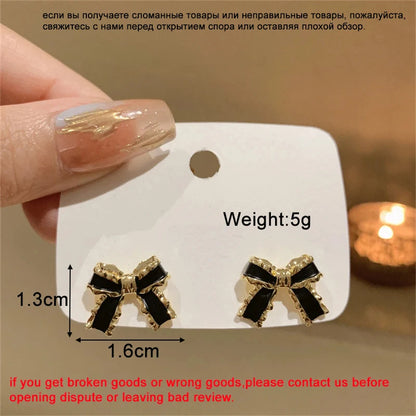 New Asymmetric Women's Black Hanging Earrings Hollow Crystal Drop Earrings Rock Geometric Statement Dangle Earrings aretes