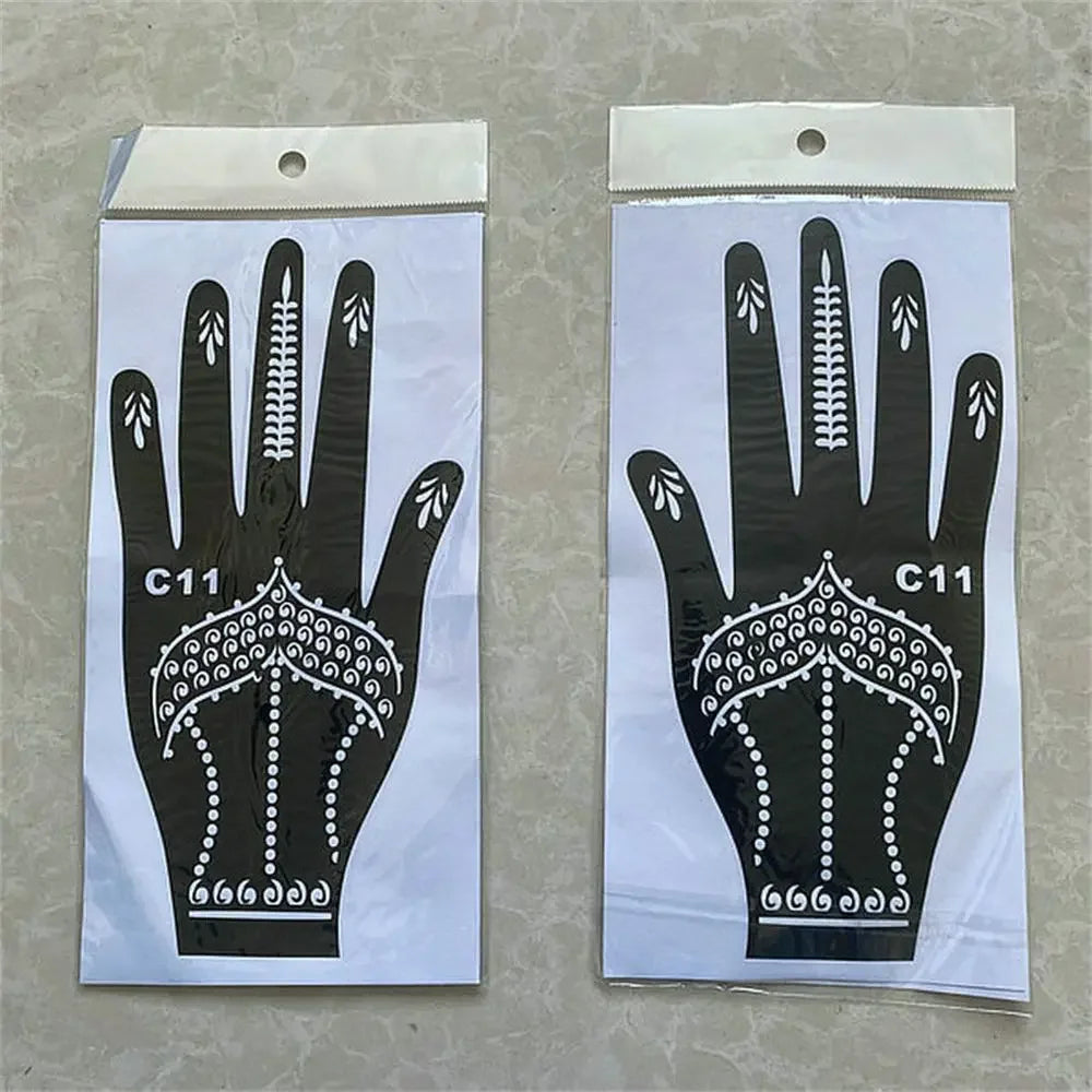 2025 New Professional Henna Stencil Temporary Hand Tattoo Body Art Sticker Template Wedding Tool Flower Tattoo Stencil