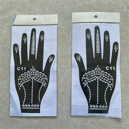 2025 New Professional Henna Stencil Temporary Hand Tattoo Body Art Sticker Template Wedding Tool Flower Tattoo Stencil