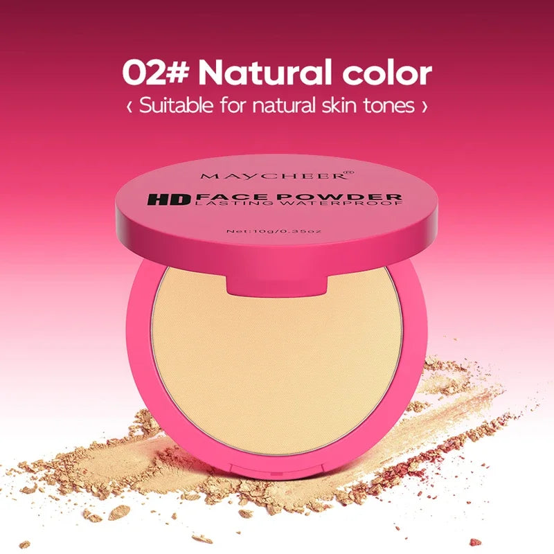6 Color Natural Matte Pressed Powder Oil Control Brighten Whitening Face Base Foundation Compact Concealer Makeup Cosmetics