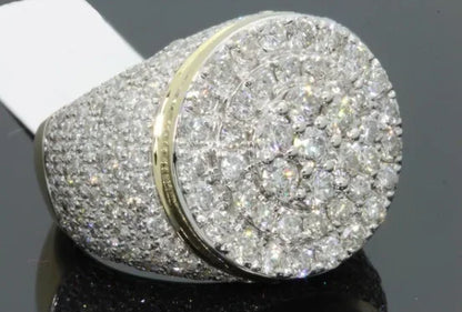 Milangirl Big Hip Hop Rhinestone Men Out Bling Square Ring   Pave Setting CZ Wedding Engagement Rings Top Quality