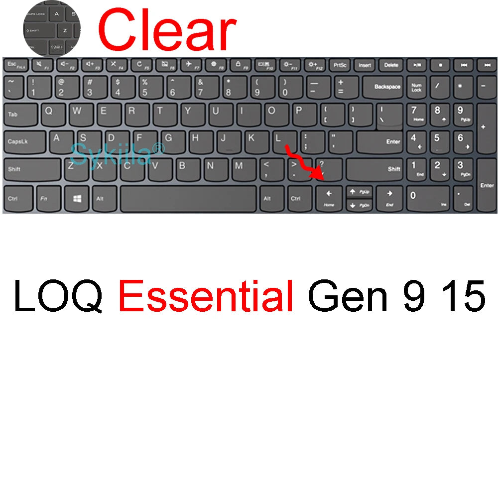 Keyboard Cover for Lenovo LOQ Gaming 15 16 17 15AHP10 15IRX10 17IRX10 15ARP9 15IAX9 15AHP9 11 Silicone Protector Skin Case 15.6