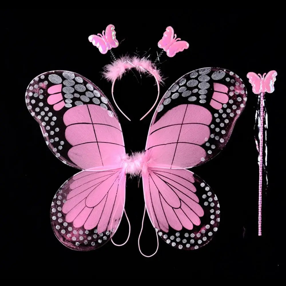 Luminous Wings Flashing Butterfly Skirt Lights Suit LED Children Costume Props Girls Skirts Angel 2-8year Easter Valentines Day