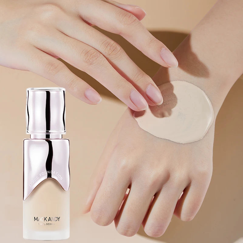 Mack Andy Matte Finish Liquid Foundation - Oil-Control, Waterproof, Full Coverage Concealer for All Skin Tones