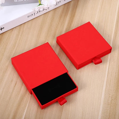 1Pc Thick Kraft Paper Drawer Jewelry Box With Sponge Greet Card for Necklace Bracelet Ring Gift Box Jewelry Packaging Box Joyero