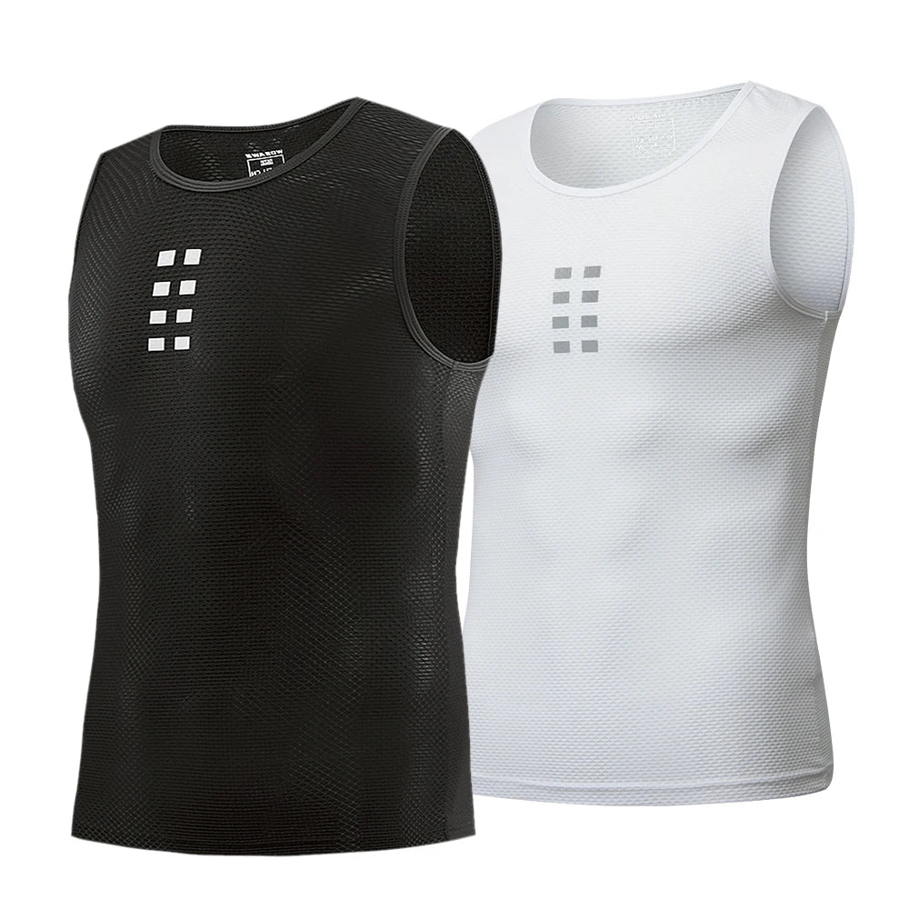 WOSAWE Cycling Jersey Sleeveless Cycling Base Layer MTB Bike Sports Shirt Underwear Racing Bicycle Jersey Shirt Undershirt