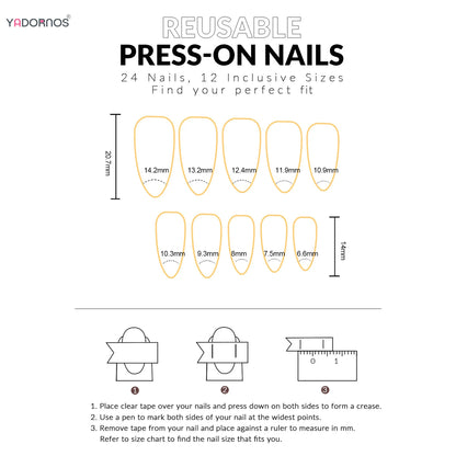 24pcs Glossy Red Cat's Eye Press On Nails Full Cover Nude Color Wearable Almond False Nails Charms Detachable Fake Nail For Girl