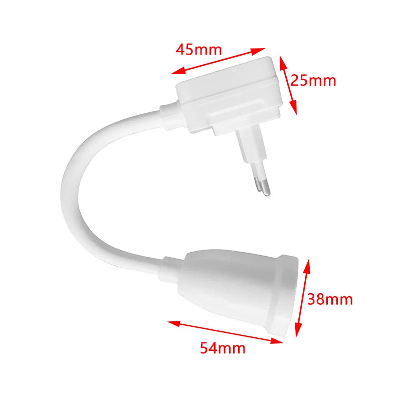 1PC EU Plug E27 Direct Plug In Swivel Head E27 Socket Bulb Holder With Switch LED Table Lamp Stainless Steel Hose Steering Lever