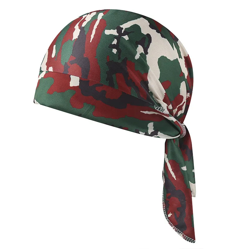 Camouflage Headband Handkerchief Head Man Pirate Hat Cycling Hood Sun Protection Sport Breathable Printed Headscarf Bandana