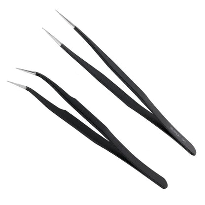 Eyelash extension tweezers beauty makeup tools for lashes building matte eye lashes tweezers false eyelashes tools