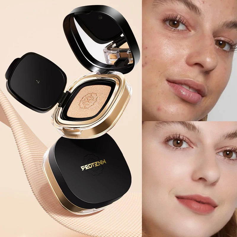Feotznw Fineless Skin Cushion, Cover Cushion, Waterproof and Sweat-Proof, Moist and Delicate. Makeup Cover Cushion, Replace Shipping. Not Easy to Use Without Erasable