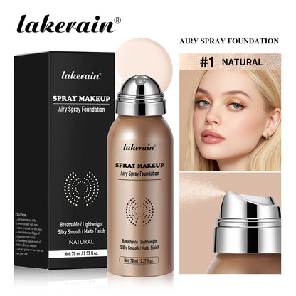 Airy Foundation Spray Waterproof Sweat-resistant Natural Silky Matte Finish Even Skin Tone Breathable Foundation Make-up Spray