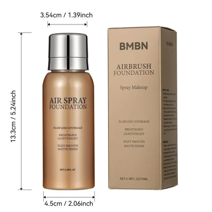 Portable Waterproof Sweat Proof Foundation Spray Fine Powder Concealer Long Lasting Brightening Makeup Gift for Valentine's Day