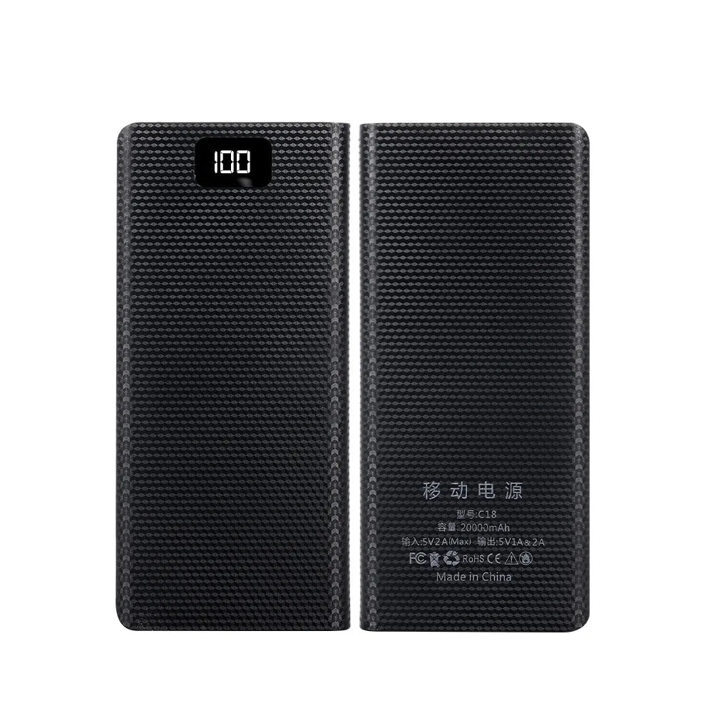 DIY 18650 Power Bank Case External 5V USB Type C Battery Charge Storage Box Shell Without Battery For iPhone Xiaomi Huawei