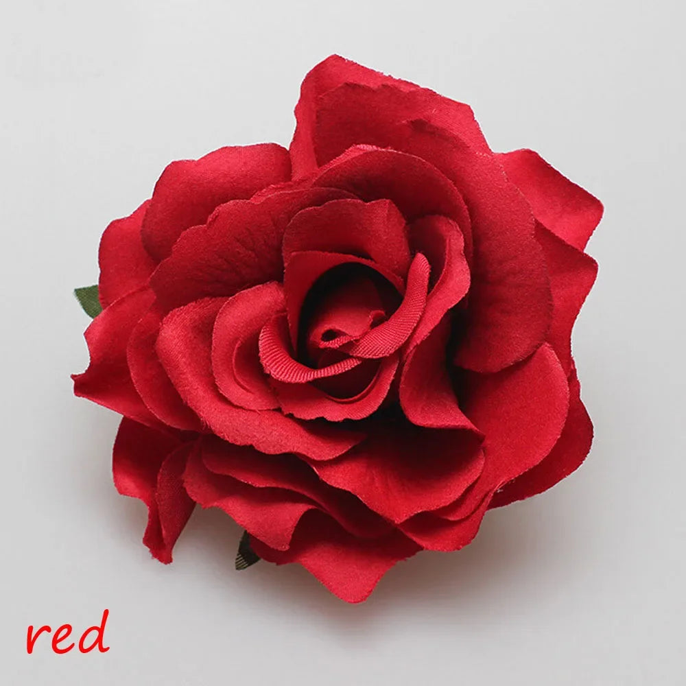Fashion Festival Elegant Bridesmaid Hair Jewelry Bridal Flower Hair Clip Double Rose Hairpin Wedding Accessories