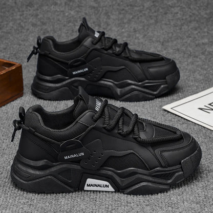 Breathable men's sports shoes, road running shoes, suitable for all seasons, outdoor hiking men's shoes. Thick-soled shoes, dail