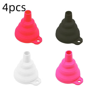 mini Foldable Funnel Silicone Collapsible Portable Funnels for Fuel Hopper Beer Oil Kitchen Accessories Tools  Items