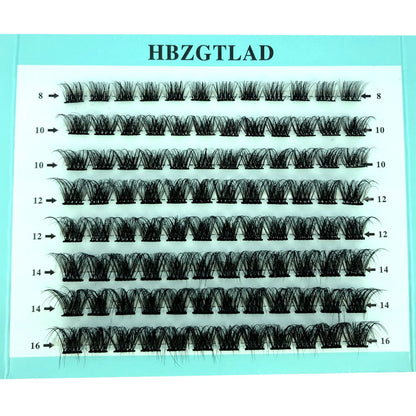 New DIY 96 Cluster Eyelash Extension Bunch Lashes Segmented Fake Lash 3D Fluffy Natural Russian Volume Individual Mink Eyelashes