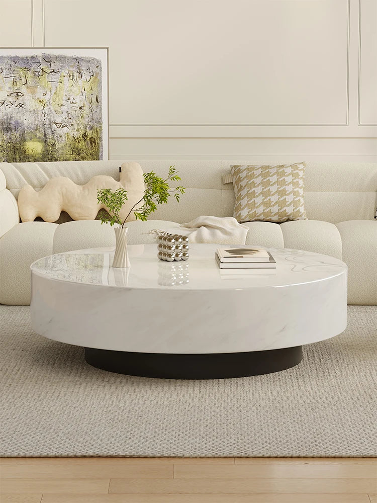 Italian Minimalist Round Marble Nesting Tables Set - Luxury  Coffee Tables for Small/Large Living Room, Space-Smart Centerpiece