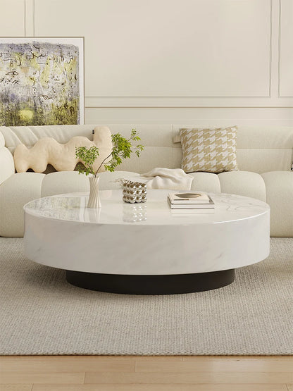 Italian Minimalist Round Marble Nesting Tables Set - Luxury  Coffee Tables for Small/Large Living Room, Space-Smart Centerpiece