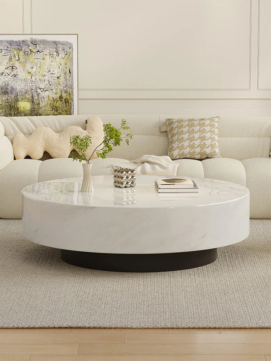 Italian Minimalist Round Marble Nesting Tables Set - Luxury  Coffee Tables for Small/Large Living Room, Space-Smart Centerpiece